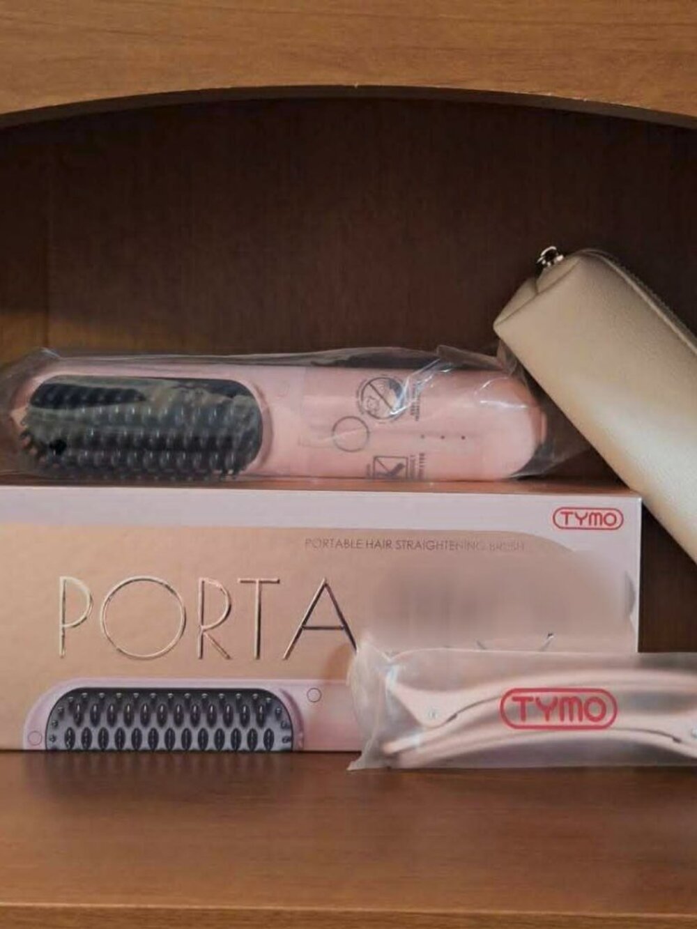 TYMO PORTA PINK HAIR STRAIGHTENER (ONLY BOX AND MANUAL IS PORTA PRO)